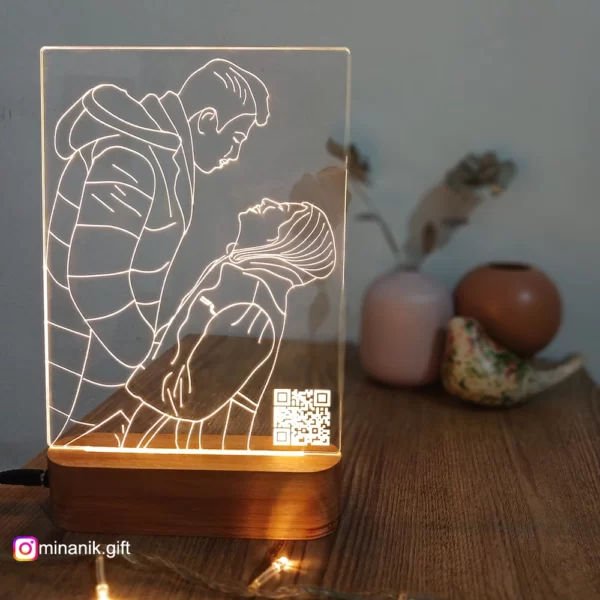 لاین آرت چهره عاشقانه، چراخ خواب بالبینگ