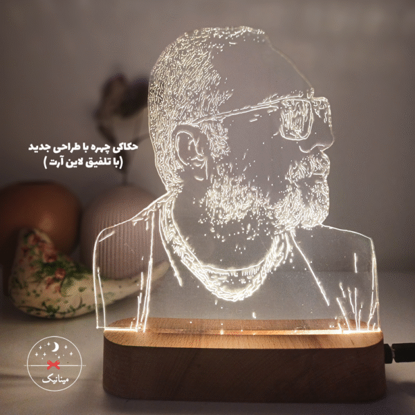 بالبینگ چهره - حکاکی چهره و عکس روی چراغ خواب - تصویر 2
